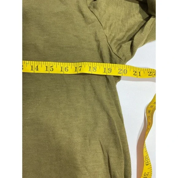 Cotton Citizen Mens Presley Slub Knit Shirt Sz L Olive Green LS Button Up - Picture 5 of 8